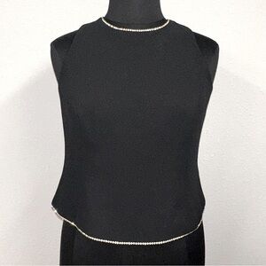 Women’s vtg black Karen Miller New York tank blouse sz 14P